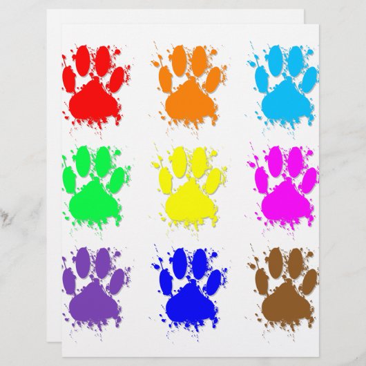 Ink Splatter Dog Paw Pattern (Front/Back)