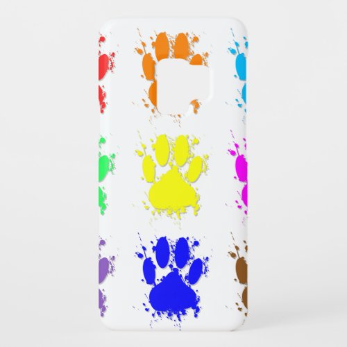 Ink Splatter Dog Paw Pattern Case_Mate Samsung Galaxy S9 Case