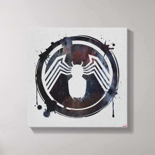 Ink Splatter Venom Logo Canvas Print