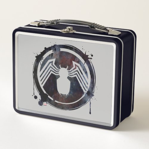 Ink Splatter Venom Logo Metal Lunch Box