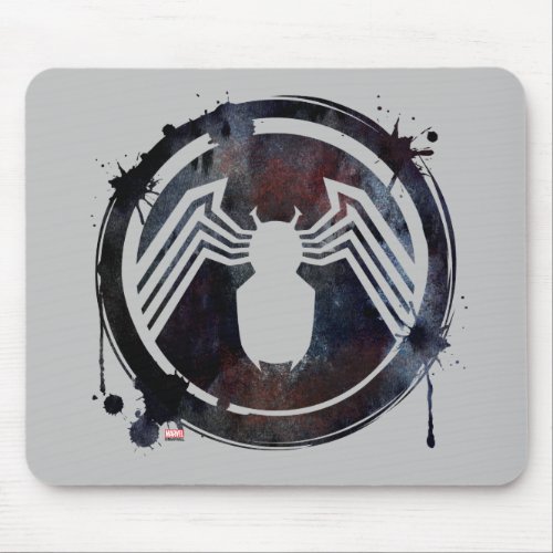 Ink Splatter Venom Logo Mouse Pad