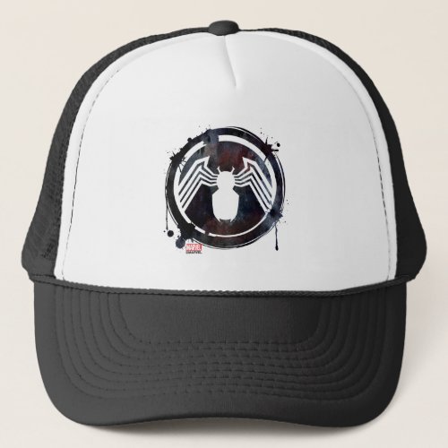 Ink Splatter Venom Logo Trucker Hat