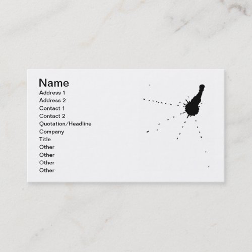Ink Stain Business Card