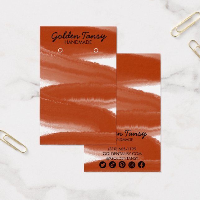 Ink Swipe Earring Necklace Jewelry Display Card (Office)