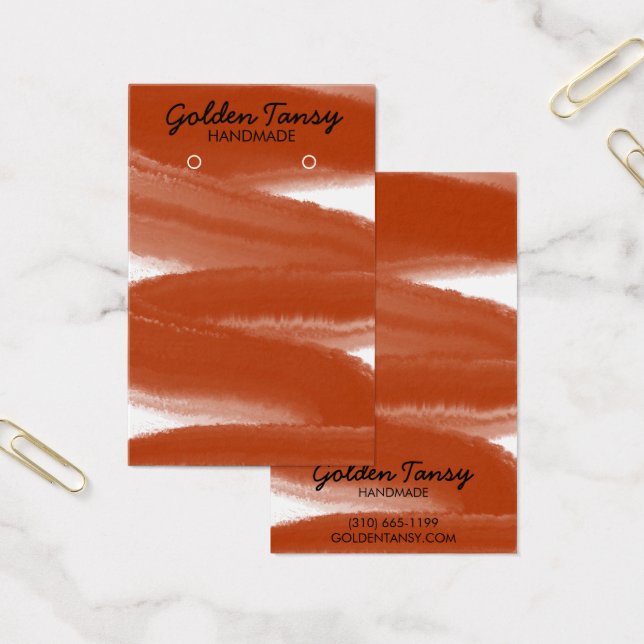 Ink Swipe Earring Necklace Jewelry Display Card (Office)