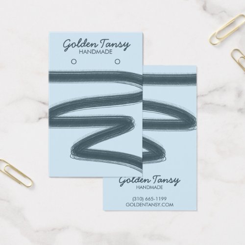 Ink Swipe Earring Necklace Jewelry Display Card