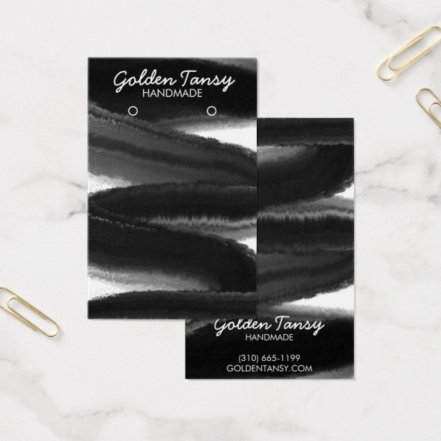 Ink Swipe Earring Necklace Jewelry Display Card (Office)