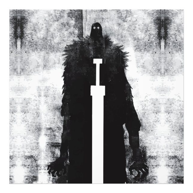 Ink Talking Fantasy V02 A Knight from hell Photo Print (Front)