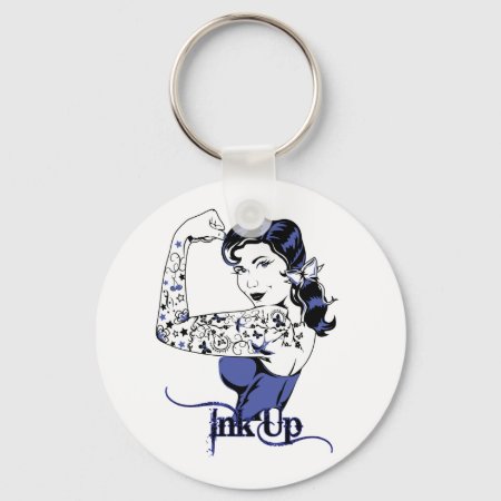 Ink Up Tattoo Style Keychain