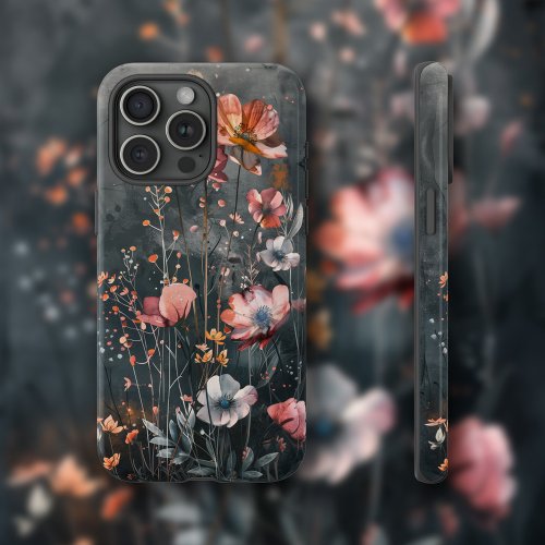 Ink  Watercolor Wild Flowers D iPhone 15 Pro Max Case