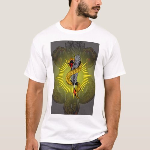 Ink with snake vector illustration T_Shirt