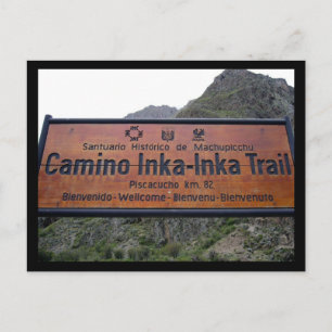 inka trail peru postcard