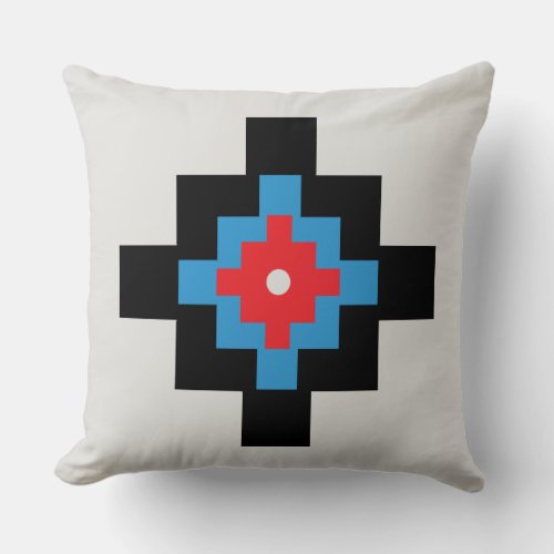 Inka Triple Chakana Design Throw Pillow