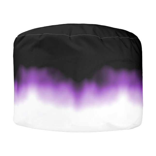 Inkblot Ombre Amethyst Pouf (Front)