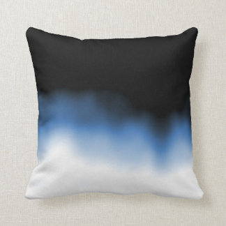 Inkblot Ombre Blue Throw Pillow