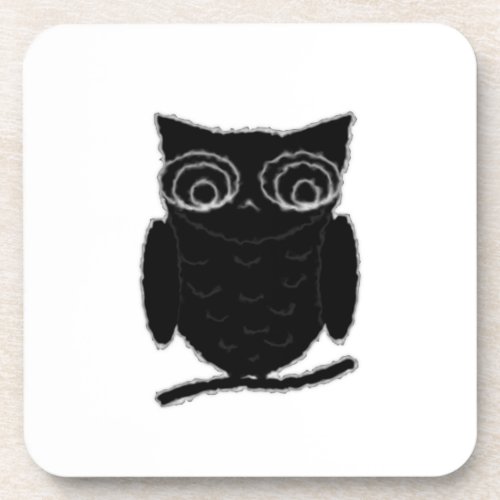 Inkblot Owl Beverage Coaster