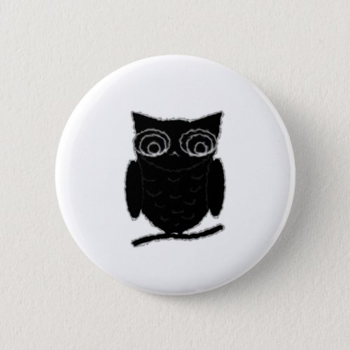 Inkblot Owl Button