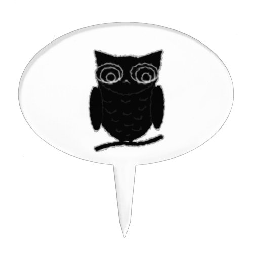 Inkblot Owl Cake Topper