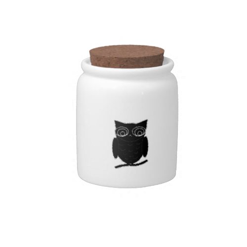 Inkblot Owl Candy Jar