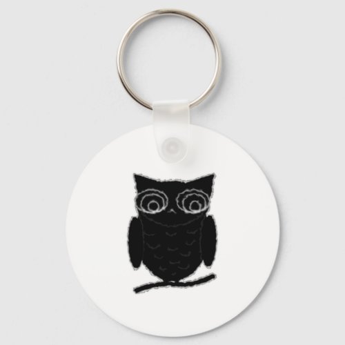 Inkblot Owl Keychain