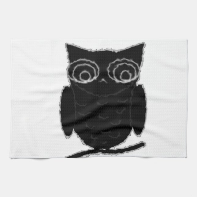 Inkblot Owl Kitchen Towel (Horizontal)
