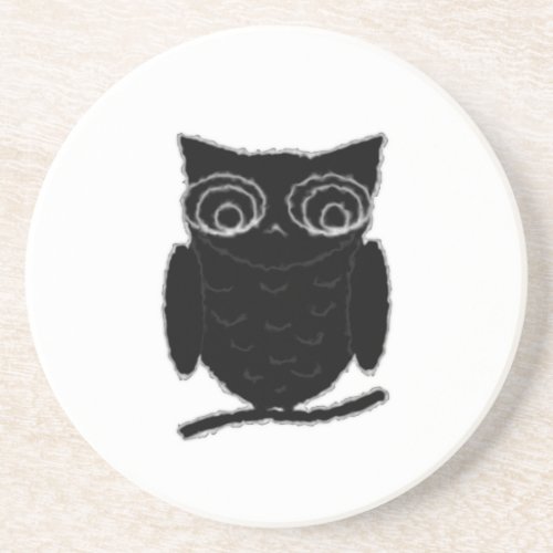 Inkblot Owl Sandstone Coaster