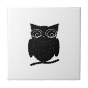 Inkblot Owl Tile