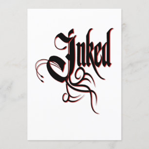 Inked Awesome Tattoo Artist & Lover Invitation