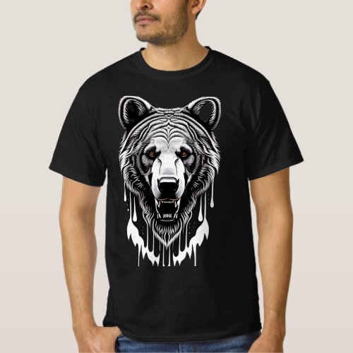Inked Bear T_Shirt _ Bold and Eye_catching Design