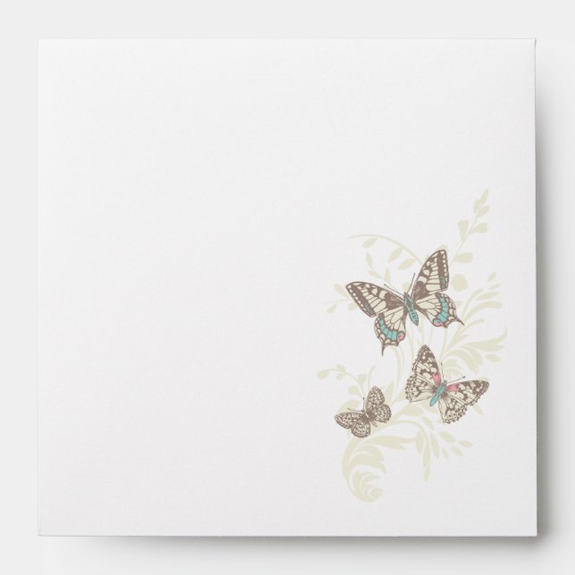 Inked butterflies wedding or occasion envelope (Front)