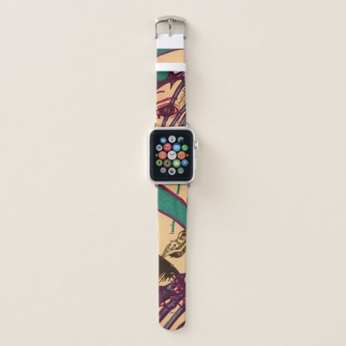 Inked face apple watch band