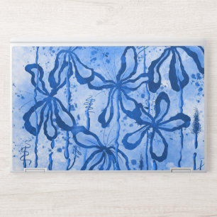 Inked Flowers Blue  HP Laptop Skin