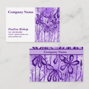 Inked Flowers  Business Card