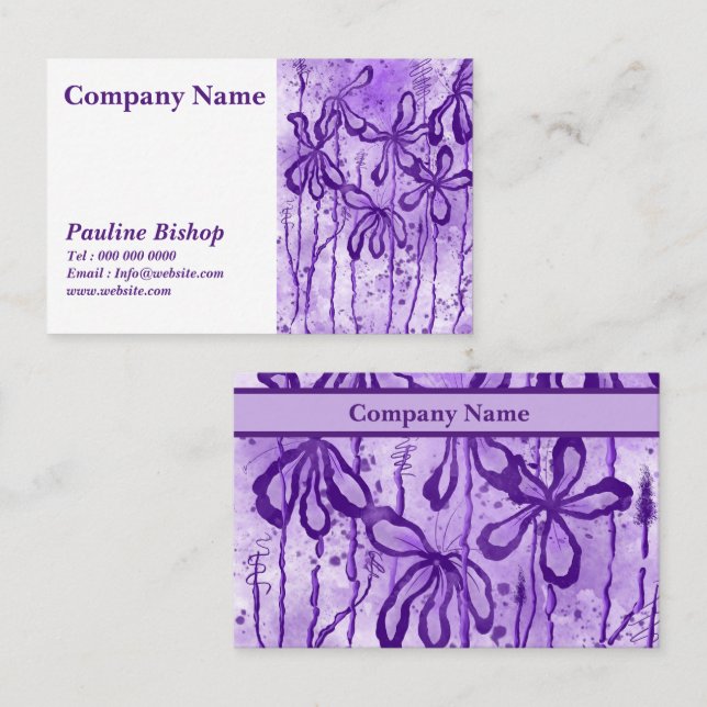 Inked Flowers  Business Card (Front/Back)