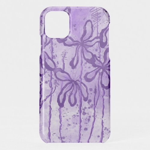Inked Flowers Lilac  iPhone 11 Case
