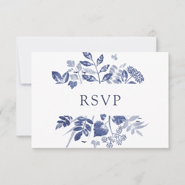 Inked Foliage | Wedding RSVP (Front)