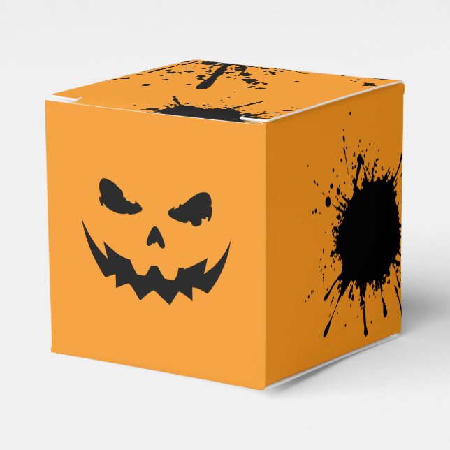 Inked Pumpkin Favor Boxes (Front Side)