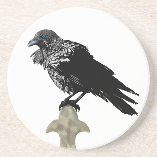 Inked Raven Coaster (Front)