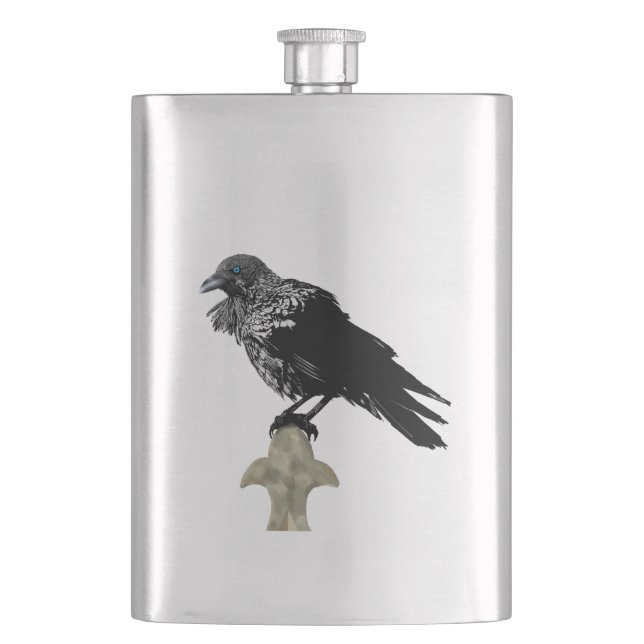 Inked Raven Flask (Front)