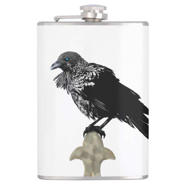 Inked Raven Flask (Front)