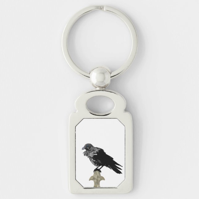 Inked Raven Keychain (Front)