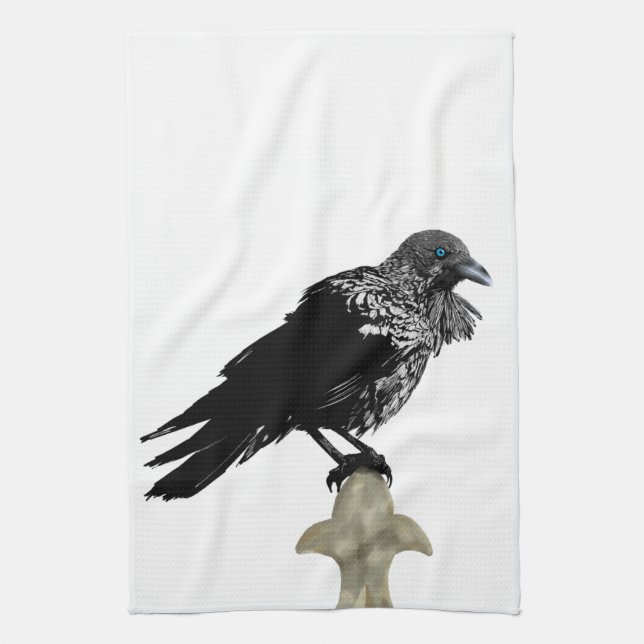 Inked Raven Kitchen Towel (Vertical)