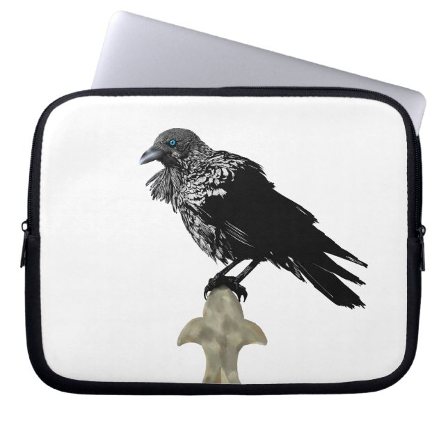 Inked Raven Laptop Sleeve (Front)