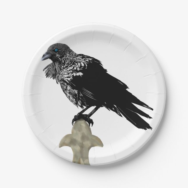 Inked Raven Paper Plates (Front)
