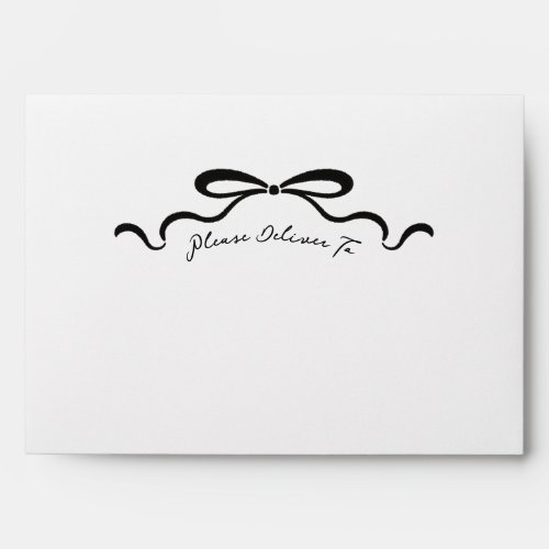 Inked Ribbons and Bow Envelope