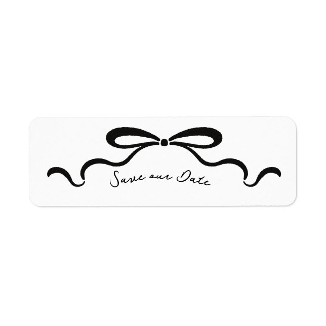 Inked Ribbons and Bow Label (Front)