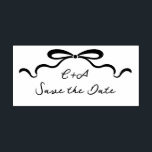 Inked Ribbons and Bow Self-inking Stamp<br><div class="desc">Hand drawn ribbon in black and white</div>