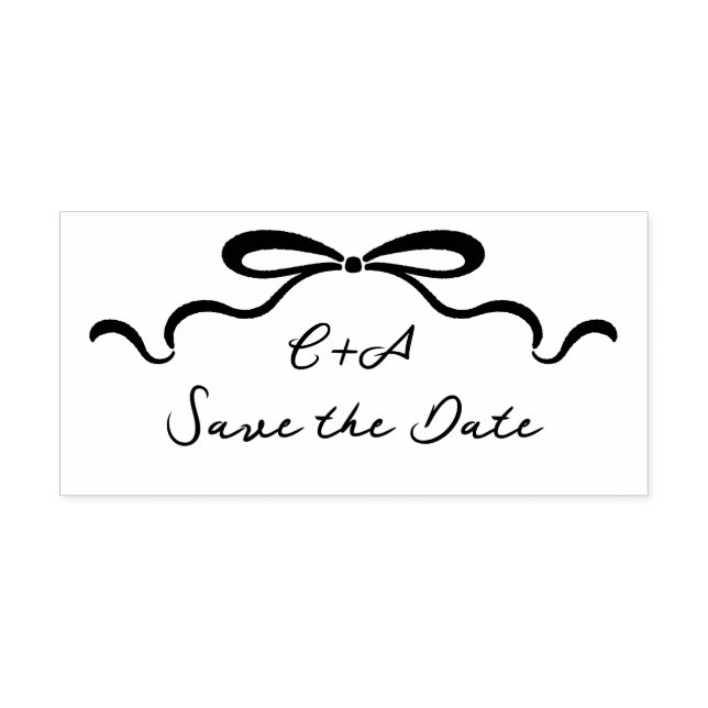Inked Ribbons and Bow Self-inking Stamp (Design)