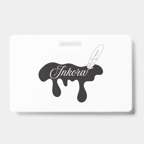 Inkora Creative Logo - Ink Drip and Quill Badge