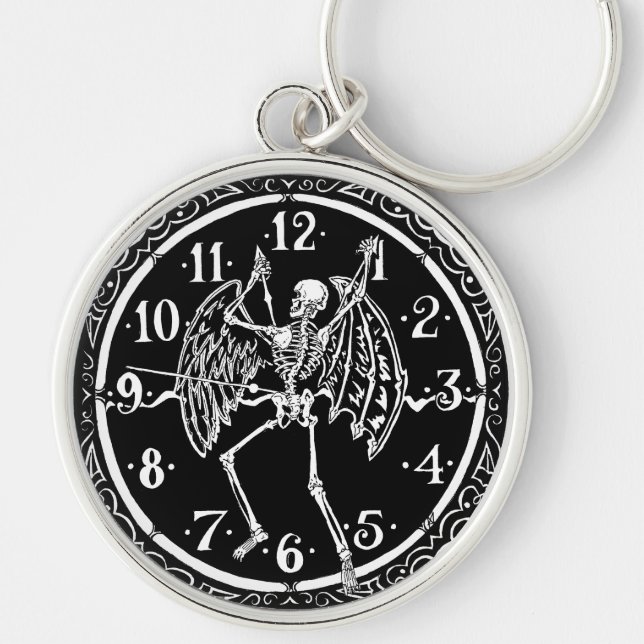 Inktober 2018 Day 14 - Mortal Clock Keychain (Front)